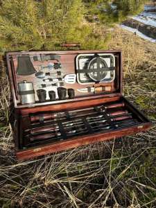 Набір шампурів у дерев'яному кейсі "ЛЕВ"