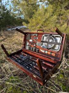 Набір шампурів у дерев'яному кейсі "ЛЕВ"