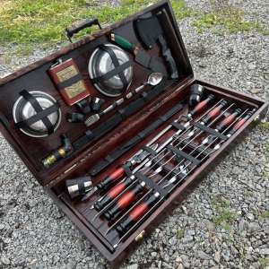 Набір шампурів у дерев'яному кейсі з 50 предметів