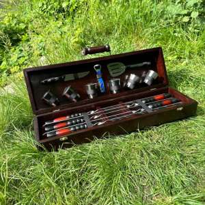 Набір шампурів у дерев'яному кейсі з 15 предметів