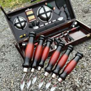 Набір шампурів у дерев'яному кейсі з 50 предметів