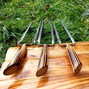 Подвійний шампур для ідеального приготування птиці та овочів!