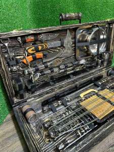 Набір шампурів у дерев'яному кейсі з 53 предметів