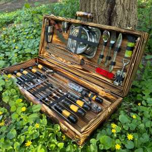 Набір шампурів у дерев'яному кейсі з 50 предметів