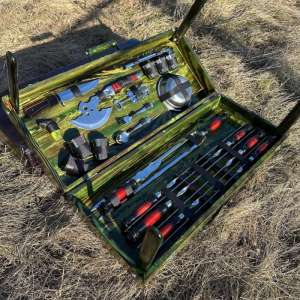 Набір шампурів у дерев'яному кейсі з 43 предметів