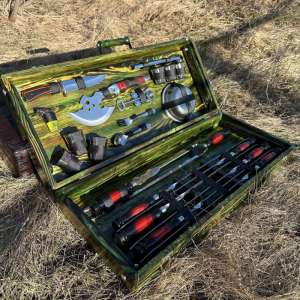 Набір шампурів у дерев'яному кейсі з 43 предметів