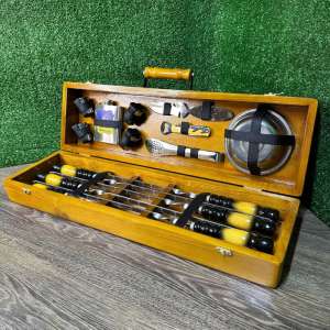 Набір шампурів у дерев'яному кейсі з 22 предметів