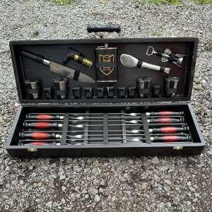 Набір шампурів у дерев'яному кейсі з 29 предметів