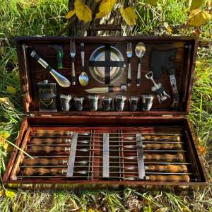 Набір шампурів у дерев'яному кейсі з 66 предметів