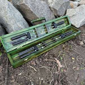 Набір шампурів у дерев'яному кейсі з 6 предметів