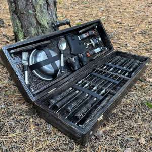 Набір шампурів у дерев'яному кейсі з 43 предметів