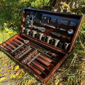 Набір шампурів у дерев'яному кейсі з 49 предметів