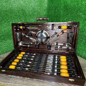 Набір шампурів у дерев'яному кейсі з 77 предметів