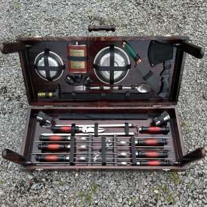 Набір шампурів у дерев'яному кейсі з 50 предметів