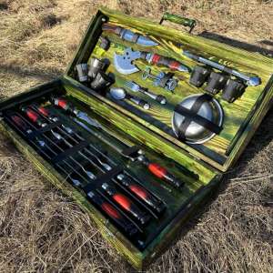 Набір шампурів у дерев'яному кейсі з 43 предметів