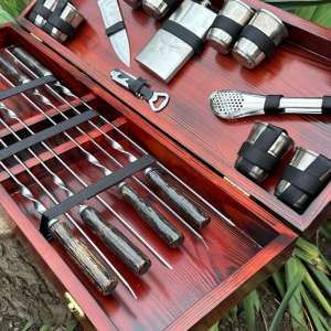 Набір шампурів у дерев'яному кейсі з 20 предметів